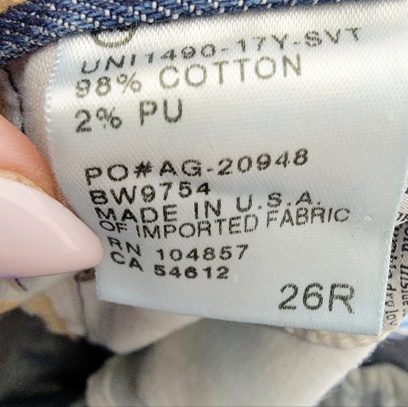 AG Adriano Goldschmied Nikki Relaxed Skinny Distressed Jeans Size 26 - Picture 4 of 7